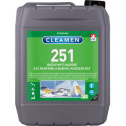 CLEAMEN 251 koncentrát na ručné umývanie riadu, bez parfumov a farbív 5 l