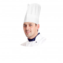 Kuchárska čiapka (PAP) biela 23cm [10 ks]