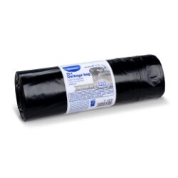 Vrece na odpadky (LDPE) zaťahovacie čierne 70 x 100 cm 120L [25 ks]
